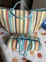 Large beach bag, with beach mat, gift with 2 flip-flops 38-39