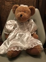 Large size beautiful bride teddy bear plush figure toy for collection