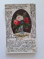 Old postcard floral rose postcard