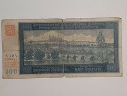 Csehország és Morvaország  Bohémia és Morávia  100 korona ,korun , 1940