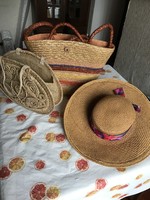 Csodálatos szalma táskák szalma kalappal egyutt