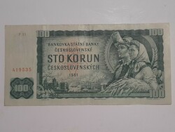 Czechoslovakia 100 crowns 1961 sto korun ceskolovenskych