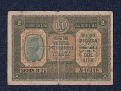 Olaszország Osztrák-magyar megszállás 2 Líra bankjegy 1918 (id54277)