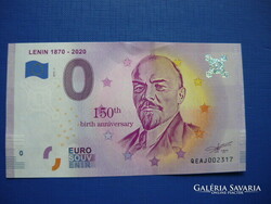 Russia 0 euro 2019 lenin 150th Anniversary! Rare memory paper money! Unc