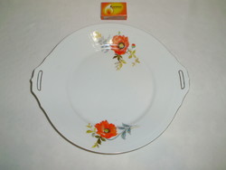 Old Zsolnay poppy serving plate, cake