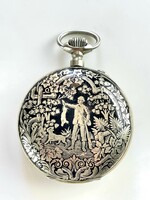 Antique pocket watch with Niello case