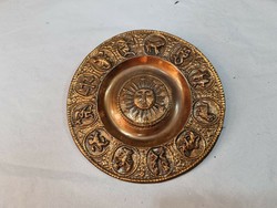 Horoscope bronzed wall plate