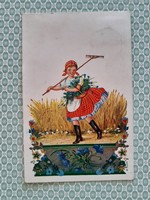 Old postcard 1942 Hungarian folk costume picture postcard