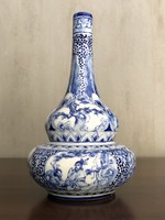 Ming Kínai kék-fehér kézzel festett váza