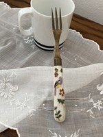 Stahl-bronze fruit fork with Zsolnay handle
