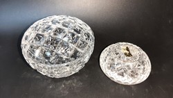 2 darab fedeles kristály tálka , ékszertartó
