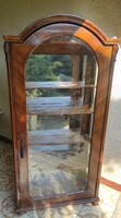 Antique beautiful display cabinet from the 1800s in good condition neo-baroque pewter