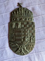 Régi magyar címer - réz öntvény 23 x 11 cm.