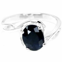 57 And genuine blue sapphire 925 silver ring