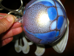 Marbled blown glass sphere decorative sphere