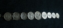 Silver varying kopecks bracelet xx. Beginning of s