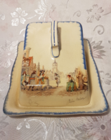 Old ceramic butter dish/cheese dish, parrott & company burslem, a real specialty!