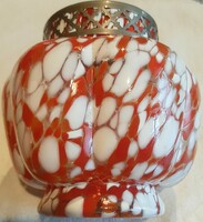 Old glass vase from Murano, with a flower-arranging lid
