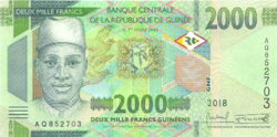 Guinea 2000 francs 2018 oz
