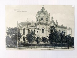 Szolnok, Izraelita templom, zsinagóga, 1911, régi képeslap