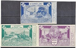 Austrian emergency money package 20-30-50 heller 1920