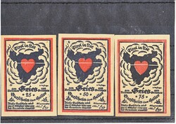 Austrian emergency money package 25-50-75 heller 1920