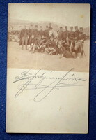 Antique military photo postcard with name Sarajevo 1908