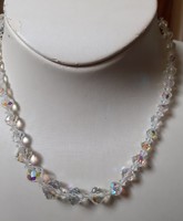 Retro shiny necklace made of Czech crystal beads
