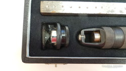 Keménységmérő műszer poldi kalapács ritkaság használati utasítás + táblázatok +nagyító + etalon rúd