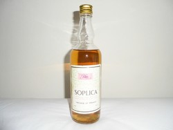 Retro Polmos Soplica vodka Poland - Lengyel ital üveg palack - 1980-as évekből - bontatlan, ritkaság
