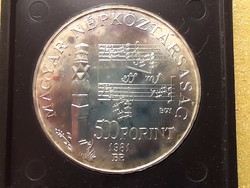 Bartók Béla 500ft 1981 Ag ezüst 25g (posta van)  !
