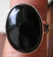 .925 ezüst gyűrű fekete ónix 17,3/54,3 mm