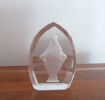 Üveg Mária kegytárgy vallási dísztárgy Szűzanya