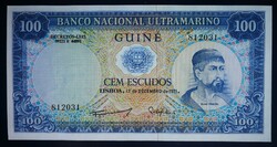 Portugál Guinea 100 Escudos 1971 Unc