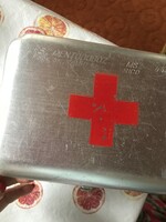 Régi Mentődoboz Alumínium egészségügyi doboz