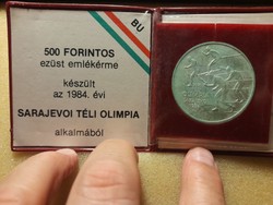 Sarajevoi Téli Olimpia  500ft 1984 Ag ezüst 28g (posta van)  !