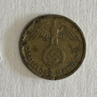 Horogkeresztes 10 birodalmi pfennig 1938, Németország