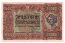 1923 50000 korona EF.