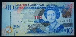 Kelet-karibi Államok 10 Dollars 2012 Unc