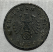 Horogkeresztes 5 birodalmi pfennig 1940, Németország