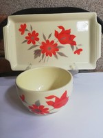 Antique porcelain tray+cup