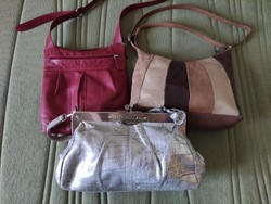 Red, brown-beige and silver cavalli retro women's leather bags in excellent condition HUF 9,000/piece