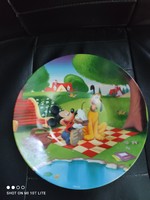Walt Desney -Plutó kutya-Micky egér mintás porcelán tányér.