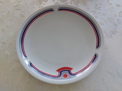 Retro Alföldi porcelán piros menza mintás tányér 1 db
