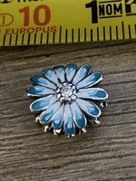 Pandora blue floral, stony, enamel charm