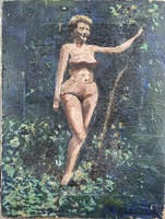 Ukrán festő - Akt az erdőben