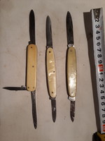 3 knives, pocket knife