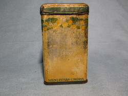 Szent István cikória - régi fém doboz, fűszertartó, tároló