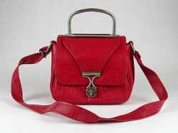 1J974 retro red women's bag shoulder bag