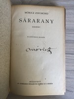 Zsigmond Móricz sárarany signed book